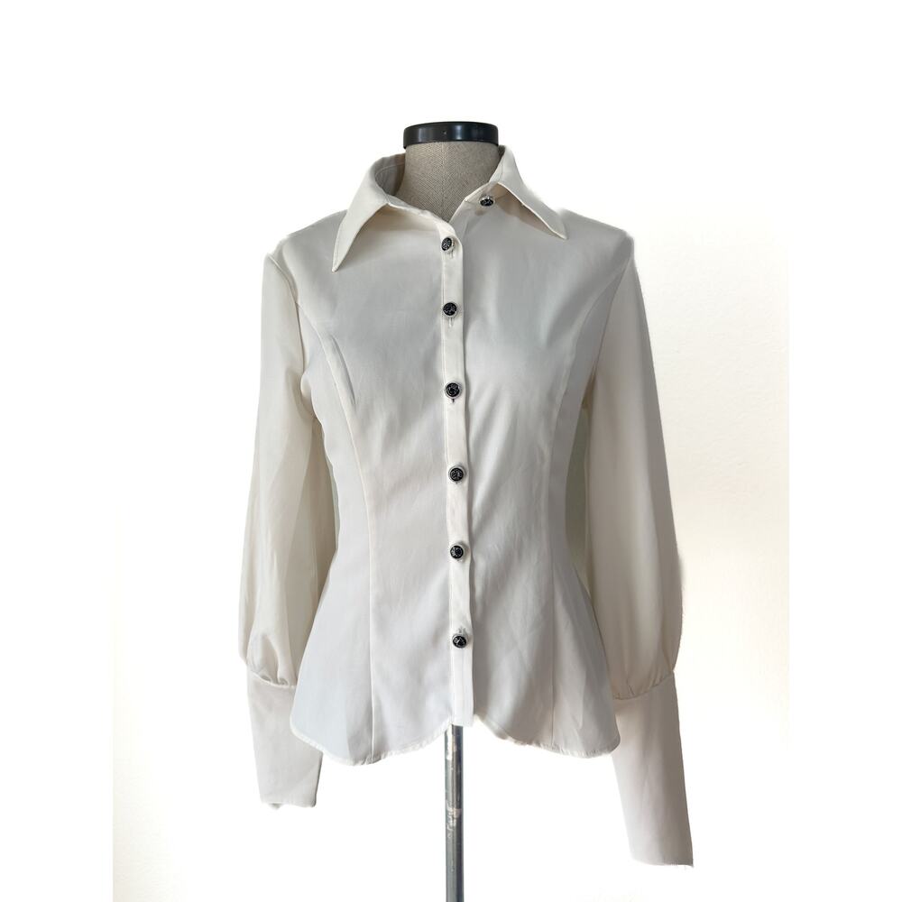 Scarlet Darkness Renaissance Corset Blouse Cream Lace-Up Festival Top